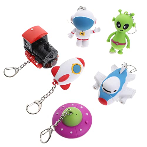 Cabilock 6 Stück LED Tier Flashlight Schlüsselanhänger mit Sound Taschenlampe Bunte Anhänger für Krankenschwestern Zubehör Robuste Kompakte Taschenlampen für Schlüssel und Taschen von Cabilock