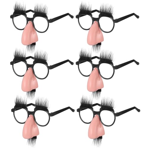 Cabilock 6 Stück Lustige Brillen Mit Großer Nase Halloween-Brillen Mit Lustiger Nase Mit Augenbrauen Und Für Partygeschenke Kostümparty-Dekoration Cosplay-Requisiten Cabilock 6 Stück Lustige Brillen Mit Großer Nase Halloween-Brillen Mit Lustiger Nase Mit Augenbrauen Und Für Partygeschenke Kostümparty-Dekoration Cosplay-Requisiten von Cabilock
