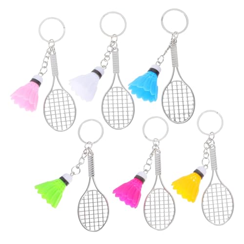 Cabilock 6 Stück Racket und Federball Schlüsselbund aus Robustem Metall für Taschen Rucksäcke und Sportliches Accessoire von Cabilock