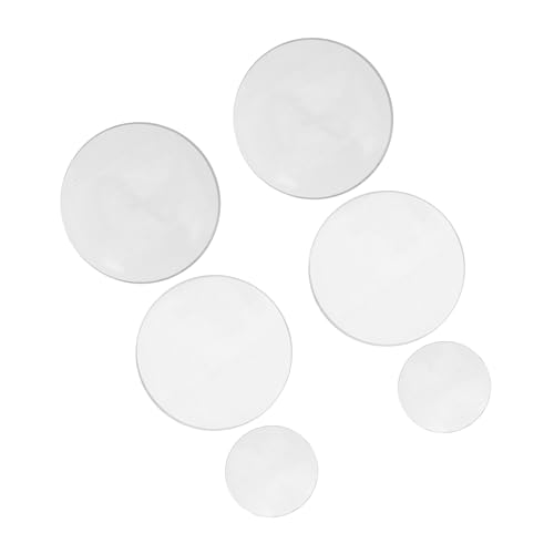 Cabilock 6 Stück Teiliges Doppelkonvexe Glaslinsen und Durchmesser Brennweiten Poliertes Optisches Glas für Labor Unterrichtsexperimente von Cabilock