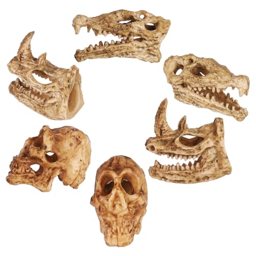 Cabilock 6 Stück Tierkopf Dekoration Tier Schädel aus Kunststoff Realistische Miniatur Deko für Aquarium Tisch und Halloween Dekoration Langlebig und Vielseitig Einsetzbar Cabilock 6 Stück Tierkopf Dekoration Tier Schädel aus Kunststoff Realistische Miniatur Deko für Aquarium Tisch und Halloween Dekoration Langlebig und Vielseitig Einsetzbar von Cabilock
