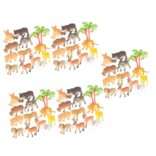 Cabilock 60 Stk Tiermodell Waldtiere Lernspielzeug Tigerfiguren Zootierfiguren Miniaturtiere Meerestiere Miniaturfiguren Meeresspielzeug Giraffenfiguren Schmücken Kuchen Plastik Kind von Cabilock