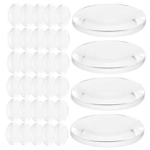 Cabilock 60Stücke Teiliges Bikonvex Linsen Transparente Optische Linsen Für Physik Experimente DIY Projekte Lernhilfen Für Unterricht von Cabilock