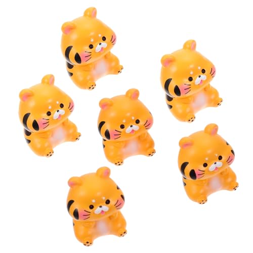 Cabilock 6St Harz-Tiger-Ornament Drachenfiguren Tiger Figur für kinderspielzeug pottd tortendeko Einschulung Desktop-Tiger-förmiges Ornament Feengarten-Ornament Cabilock 6St Harz-Tiger-Ornament Drachenfiguren Tiger Figur für kinderspielzeug pottd tortendeko Einschulung Desktop-Tiger-förmiges Ornament Feengarten-Ornament von Cabilock