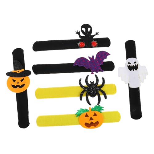 Cabilock 6Stücke Teiliges Halloween Slap Armband Handgelenk Spielzeuge Mit Halloween Motiven Für Kindergeburtstagsfeiern Und Halloween Partys von Cabilock