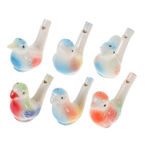 Cabilock 6stücke Teiliges Set Keramische Wasser-vogelpfeifen Spielzeug Für Junge Mädchen Lustige Musikpfeifen Für Mädchen Interaktives Lernspielzeug Und Dekoration von Cabilock