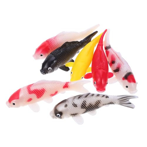Cabilock 7 Stück Teiliges Künstliche Koi Fische Schwimmende Goldfisch Figuren Farbige Aquarium Dekoration Verblassungsbeständig Lebensechte Miniatur Ornamente für Teich und Feengarten Cabilock 7 Stück Teiliges Künstliche Koi Fische Schwimmende Goldfisch Figuren Farbige Aquarium Dekoration Verblassungsbeständig Lebensechte Miniatur Ornamente für Teich und Feengarten von Cabilock