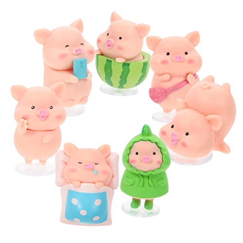 Cabilock Wasserschwein-Spielzeug Harz Schweinchen-Statue Dekoration Schweinchen-spielfiguren Für Den Garten Hof Miniatur- -Ornament von Cabilock