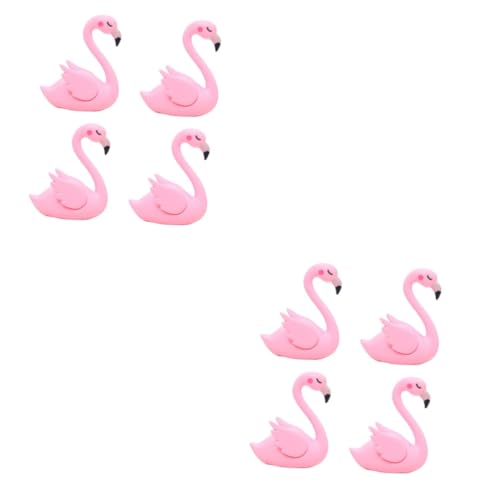 Cabilock 8 Stk Kuchendekorationen Flamingo-Ornament beleuchtete Birke tortendeko einschulung bookshelf decor stuck Kuchen Flamingo Dekor Auto-Ornament Geburtstagskuchen schmücken Ornamente von Cabilock