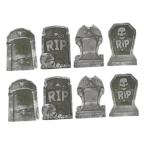 Cabilock 8 Stück Teiliges Halloween Grabstein und Deko Set für Bar Simulierte Grabstein Requisiten Gruselige Party Dekoration Leicht und Tragbar Zufälliger Stil Cabilock 8 Stück Teiliges Halloween Grabstein und Deko Set für Bar Simulierte Grabstein Requisiten Gruselige Party Dekoration Leicht und Tragbar Zufälliger Stil von Cabilock