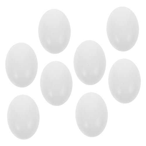Cabilock 8 Stück Teiliges Künstliche Holz Eier für DIY Bastelbedarf und Osterdekoration Glatte Oberfläche für Kreative Projekte und Festliche Anlässe von Cabilock