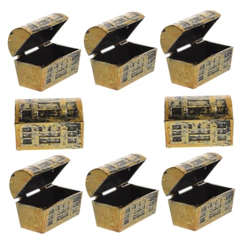 Cabilock 8stücke Miniatur-schatztruhe Im Retro-Piraten-Stil Kleine Dekorative Schatztruhe Für Spielzeug-aufbewahrung Partygeschenk-Box Für Vintage-schmuck-Organizer Für von Cabilock
