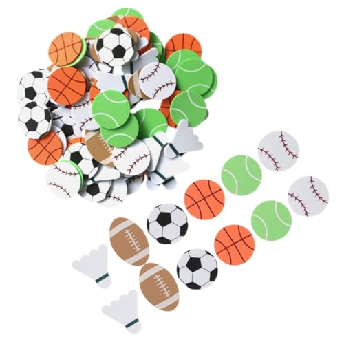 Cabilock 90 Stück Teiliges Eva Sticker Selbstklebend Verschiedene Ballformen Geburtstagsdeko Lernhilfe DIY Dekoration für Party Scrapbook Fenster Türen von Cabilock