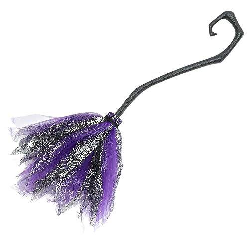 Cabilock Abnehmbarer Hexenbesen aus Kunststoff für Halloween Cosplay Party Leicht Flexibel Komfortabel Dekoratives Accessoire für Fasching und Maskerade von Cabilock