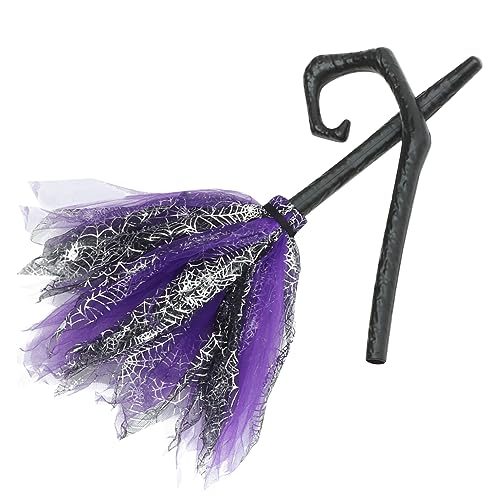 Cabilock Abnehmbarer Kunststoff Hexenbesen mit Mesh Design Leichter und Flexibler Hexenbesen für Halloween Fasching Kostümparty und Mädchen Cosplay von Cabilock