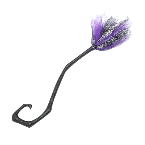 Cabilock Abnehmbarer Plastik Hexenbesen für Halloween Cosplay Party Dekoration Flexibles Design Komfortabler Griff für Kostüm Accessoire und Festtagsdeko von Cabilock