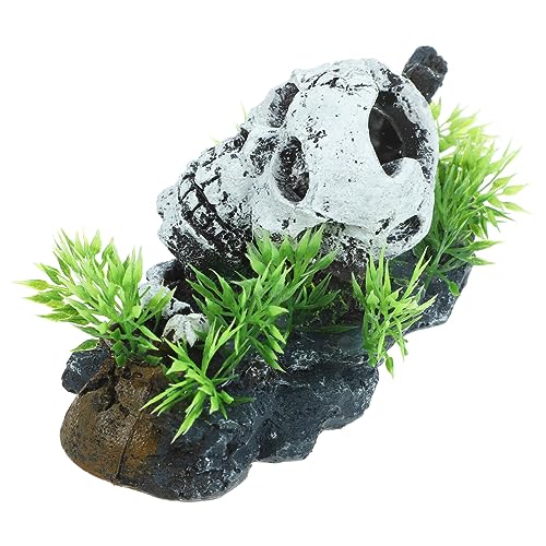 Cabilock Aquarium Deko Skull Kopf Statue Leichtes und Realistisches Ornament für Fischbehälter Dekoration für Aquarien Teiche und Terrarien Bietet Versteckmöglichkeiten für Fische Cabilock Aquarium Deko Skull Kopf Statue Leichtes und Realistisches Ornament für Fischbehälter Dekoration für Aquarien Teiche und Terrarien Bietet Versteckmöglichkeiten für Fische von Cabilock