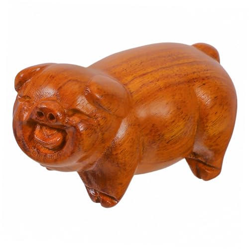Cabilock Blumiger Holzschwein Dekofigur aus Massivholz Handgefertigte Kleine Schwein Skulptur Glatte Oberfläche Ansprechendes Design für Wohn Bürodekoration Cabilock Blumiger Holzschwein Dekofigur aus Massivholz Handgefertigte Kleine Schwein Skulptur Glatte Oberfläche Ansprechendes Design für Wohn Bürodekoration von Cabilock