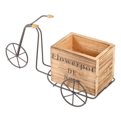 Cabilock Box Fahrradstände Bürodekoration Büro Schreibtisch Dekoration Wohnkultur Persönlichkeit Sukkulente Pflanzen Halter Rustikaler Vintage Ornamente Rad Leuchten Wind Spinner von Cabilock