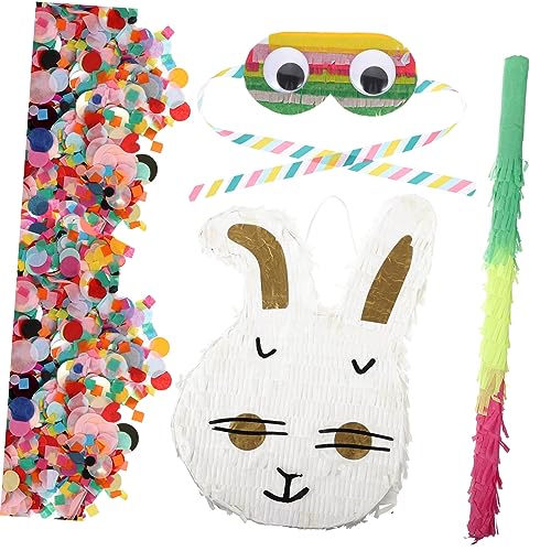 Cabilock Buntes Pinata mit Hasenmotiv Leichter Pinata Stick für Augenmaske und Rundscheiben für Geburtstagsfeiern und Osterpartys Robust und Hautfreundlich Spielerisches Partyzubehör von Cabilock