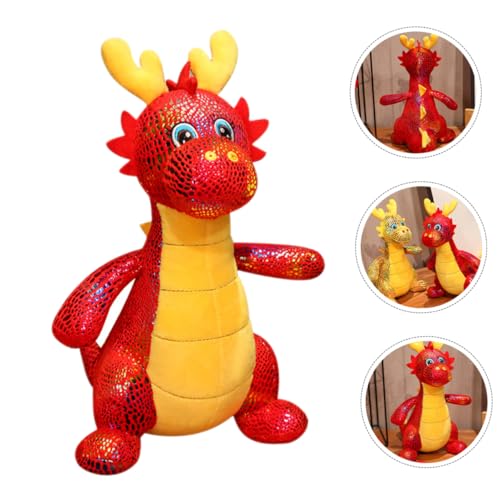 Cabilock Chinesisches Neujahrs Plüschtier Drachenmaskottchen Rotes Kuscheltier Glücksbringer Tischdekoration für Familie Freunde Jahr des Drachen Cabilock Chinesisches Neujahrs Plüschtier Drachenmaskottchen Rotes Kuscheltier Glücksbringer Tischdekoration für Familie Freunde Jahr des Drachen von Cabilock