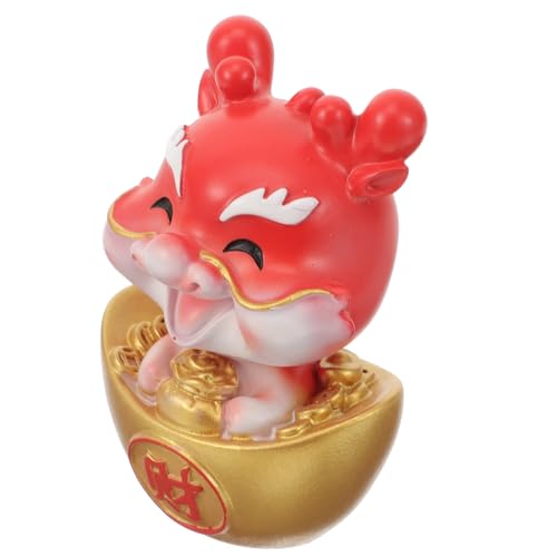 Cabilock Dinosaurierfiguren Winzig Skulptur Skelett Verstecken Armaturenbrett Dekorationen Kleine Figuren Drachenfigur Mini-Drachen-Ornament Sternzeichen Drache Figur Kontrolle Frösche Harz von Cabilock