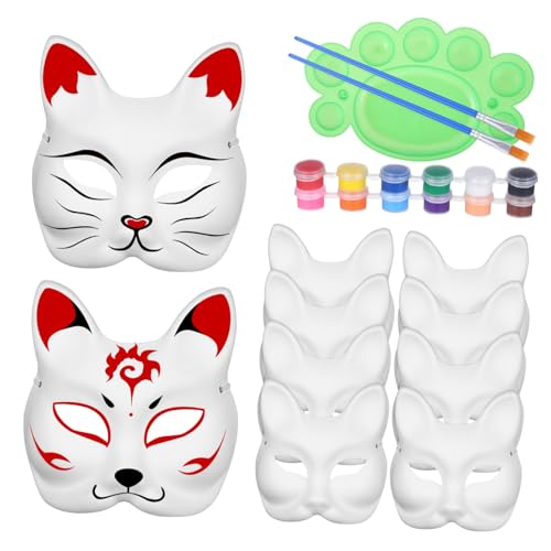 Cabilock Diy Fox Mask Unbemalte Papiermasken für Karneval Halloween und Cosplay mit Farben und Malutensilien Bastelset für Erwachsene Cabilock Diy Fox Mask Unbemalte Papiermasken für Karneval Halloween und Cosplay mit Farben und Malutensilien Bastelset für Erwachsene von Cabilock