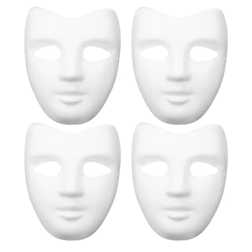 Cabilock Diy-Vollgesichtsmasken 4 Bemalbare Weiße Schlichte Masken Pappmaché-Kunstmasken Für Cosplay Leere Maskerade-Kostümmasken Für Halloween-Tanzpartys Cabilock Diy-Vollgesichtsmasken 4 Bemalbare Weiße Schlichte Masken Pappmaché-Kunstmasken Für Cosplay Leere Maskerade-Kostümmasken Für Halloween-Tanzpartys von Cabilock