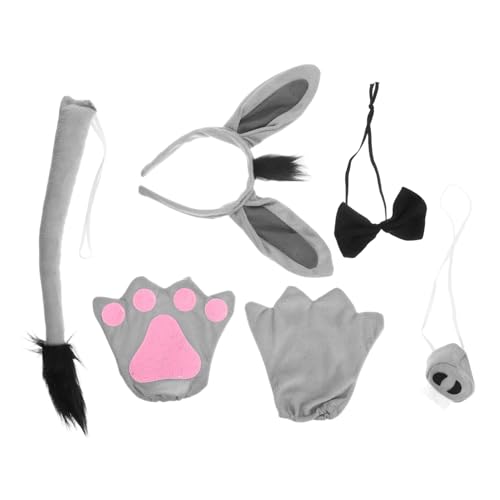 Cabilock Donkey Kostüm Set Plüsch Eselohren Haarreif Komfortabel Verstellbar für Halloween Karneval und Tierkostüm Party Zubehör Cabilock Donkey Kostüm Set Plüsch Eselohren Haarreif Komfortabel Verstellbar für Halloween Karneval und Tierkostüm Party Zubehör von Cabilock