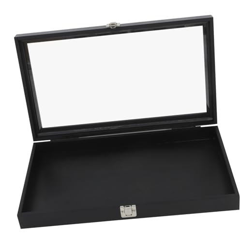 Cabilock Elegante Holzvitrine Für Schmuck, Flip-top-schattenbox, Schmetterlinge, Vitrine, Probenhalter, Holzprobenbox, Aufbewahrungshalter von Cabilock