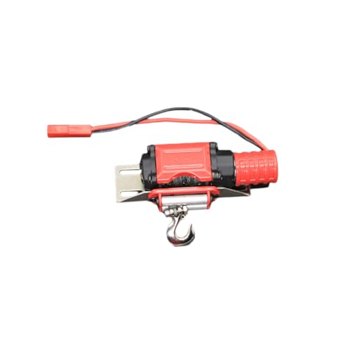 Cabilock Elektrische Winde Metall Realistische Rot Schwarz Geräuscharm Energiesparend Kompatibel für Vorder und Hinterachse Rc Auto Zubehör von Cabilock