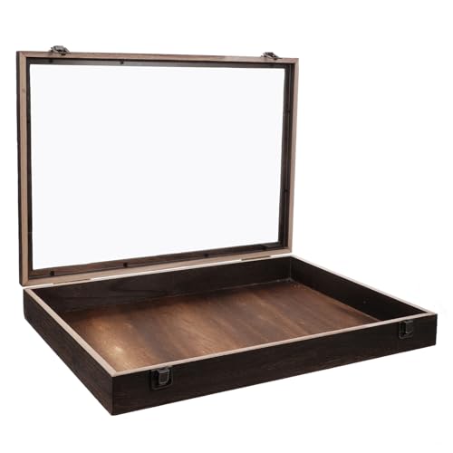 Cabilock Exemplar Box Aus Holz Vitrine Für Trockenblumen Schmetterlinge Aufbewahrungsbox Für Insektenproben Langlebige Präsentationsbox Mit Elegantem Design Carbon von Cabilock