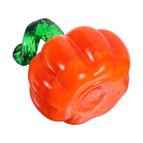 Cabilock Glaskürbis Mini Kristallkürbisfiguren Briefbeschwerer Für Den Schreibtisch Glasfruchtornament Für Die Herbsternte Thanksgiving Halloween von Cabilock