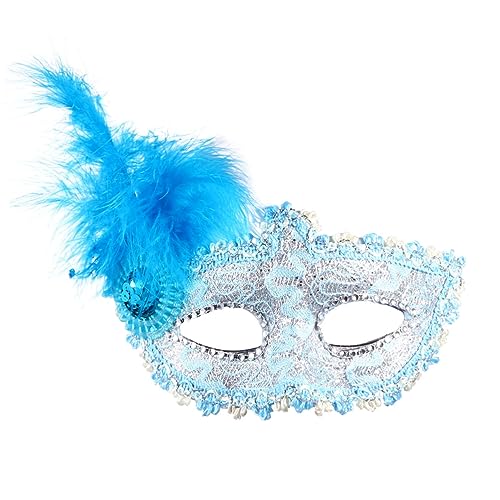 Cabilock Glitzer Halbmaske für Halloween Karneval Party Dekorative Maske Blau Funkelnde Verkleidung für Damen und Mädchen Cabilock Glitzer Halbmaske für Halloween Karneval Party Dekorative Maske Blau Funkelnde Verkleidung für Damen und Mädchen von Cabilock