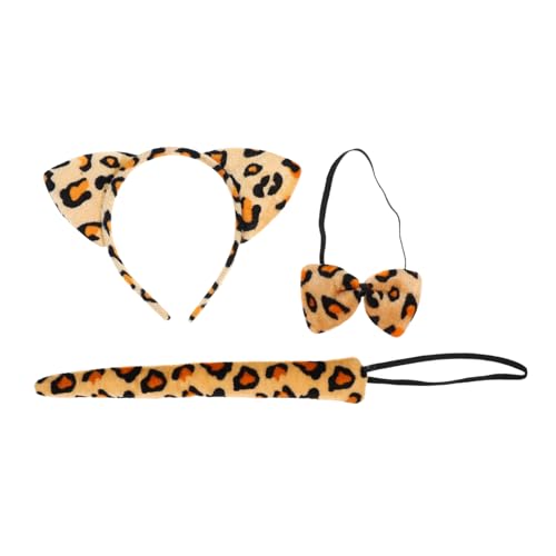 Cabilock Golden Leopard Stirnband Tierstirnband Haarzubehör Stirnband aus Leopardendruck Leopardenohren und - Kostüm Stirnbänder Leopardenschwanz Gepardenkostüm Plüsch Haarband Stoff Cabilock Golden Leopard Stirnband Tierstirnband Haarzubehör Stirnband aus Leopardendruck Leopardenohren und - Kostüm Stirnbänder Leopardenschwanz Gepardenkostüm Plüsch Haarband Stoff von Cabilock