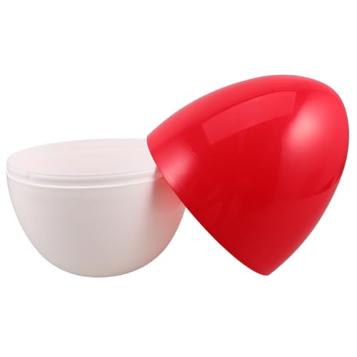 Cabilock Großes Transparentes DIY Ei Befüllbar Offene Kunststoffkapsel Rote Weiße Geschenkbox für Party Favor Weihnachten Hochzeit Dekoration Cabilock Großes Transparentes DIY Ei Befüllbar Offene Kunststoffkapsel Rote Weiße Geschenkbox für Party Favor Weihnachten Hochzeit Dekoration von Cabilock