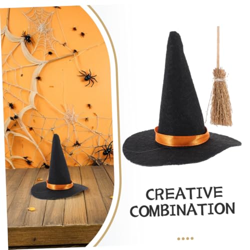 Cabilock Halloween Dekoration Set Teilig Mini Hexenhüte und Besen Robuste und Filzmaterialien Vielseitig für DIY Basteln Partydeko Tisch und Regalgestaltung Cabilock Halloween Dekoration Set Teilig Mini Hexenhüte und Besen Robuste und Filzmaterialien Vielseitig für DIY Basteln Partydeko Tisch und Regalgestaltung von Cabilock