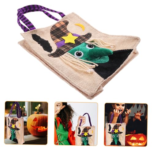 Cabilock Halloween Kürbis Handtasche aus Wiederverwendbare Süßigkeitentasche für Halloween Partys und Süßes oder Saures Hexen von Cabilock
