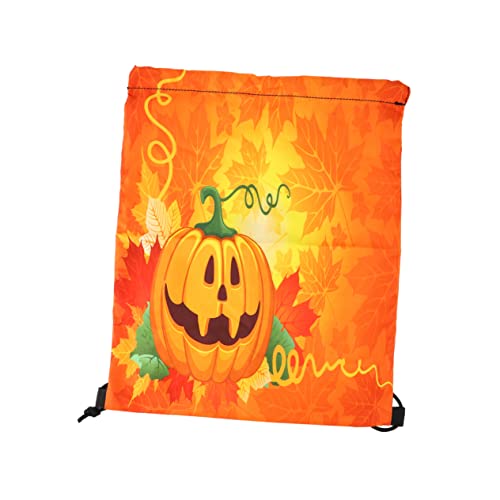 Cabilock Halloween Kürbis Zugbeutel Süßigkeitentasche mit Kordelzug Lustige Geschenktasche für Tragbare Halloween Party Deko und Candy Bag für Geist Festival Partybedarf Tasche von Cabilock