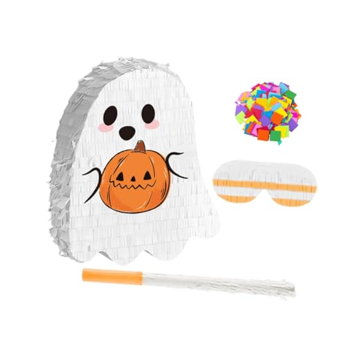 Cabilock Halloween Pinata mit Geisterform Bunte Party Dekoration und Süßigkeitenfüllung Hängendes für Indoor Outdoor Kinderfreundliches Halloween Partyspiel und Lebhafte Atmosphäre von Cabilock