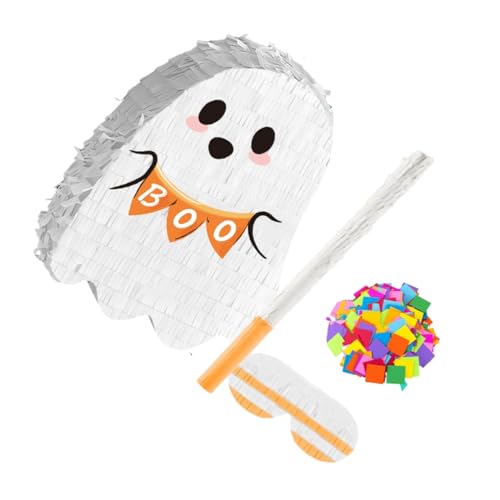 Cabilock Halloween Pinata mit Lebendigem Geisterdesign Farbenfrohes Gefülltes Partyspielzeug für Drinnen und Draußen Einfache Aufhängung Mexikanisches Karnevalsmotiv für Halloween von Cabilock