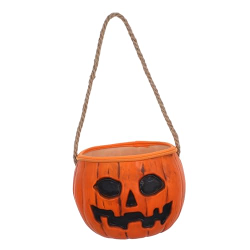 Cabilock Halloween Pumpkin Candy Basket mit Licht und Sound Tragbarer Handkorb für Multifunktionaler Halloween Süßigkeitenhalter und Partydeko Batteriebetrieben für Trick Treat und von Cabilock