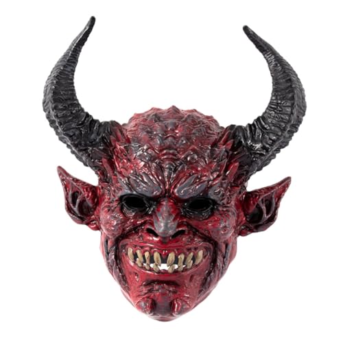Cabilock Halloween Teufelshorn Maske Elastischem Riemen Gruselige Dämonen Kopfbedeckung für Erwachsene Vielseitig für Kostümpartys Maskerade Cosplay und Halloween Verkleidungen von Cabilock