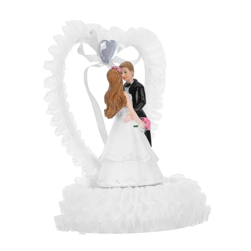 Cabilock Hochzeitsfigur Brautpaar Statue aus Resin Kompakter Cake Topper für Hochzeiten Verlobungen Jubiläen Dekoration für Torten und Feiern von Cabilock