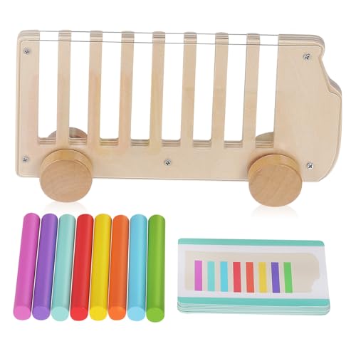 Cabilock Holz Farbzuordnung für Kleinkinder Montessori Lernspiel für Visuelle Entwicklung Hand-Auge-koordination und Farberkennung Sicheres Tragbares Sortierspielzeug für von Cabilock