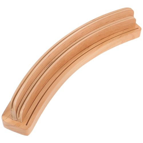 Cabilock Holz Spielkartenhalter Gebogenes Design Kartenständer Kartenhalter Holzspiel Zubehör für Poker Bridge Canasta Kartenspiel Organizer für Senioren von Cabilock