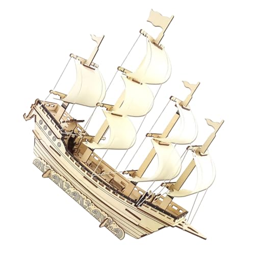 Cabilock Holzpuzzle Segelboot DIY Modellbausatz Kreatives Puzzle Für Erwachsene Handgefertigte Holzdekoration Für Und Freizeitgestaltung von Cabilock