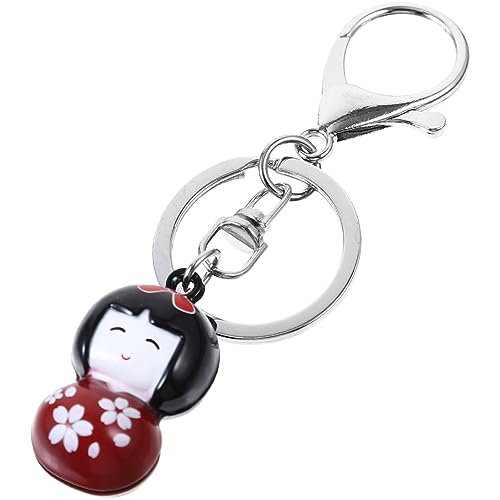 Cabilock Japanischer Puppenschlüssel Taschen Hängender Schlüsselanhänger Goldkette Für Geldbeutel Brautkupplung Plüsch Cartoon-schlüsselanhänger Geldbörsen Telefon Charms Zinklegierung Rot von Cabilock