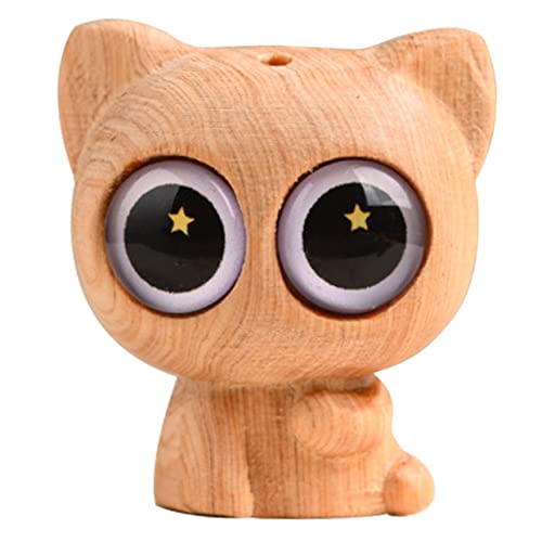 Cabilock Handwerk Große Augen Katze Statue Holz Kätzchen Ornament Schlüssel Katze Keychain Decor Cabilock Handwerk Große Augen Katze Statue Holz Kätzchen Ornament Schlüssel Katze Keychain Decor von Cabilock
