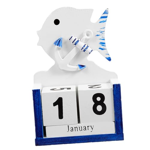Cabilock Kalenderblöcke Aus Holz Kalender Tischkalender Blöcke Tisch Tageskalender Heimdekoration Büro Schreibtischkalender Monatlicher Desktop Kalender Datum Vintage von Cabilock